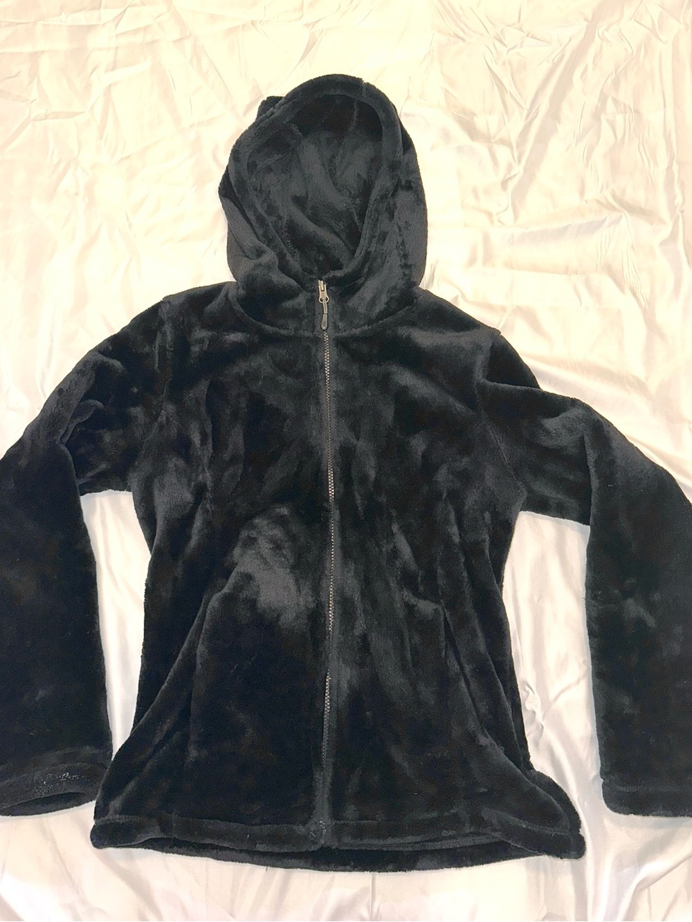 32 Degrees Black Plush Full-Zip Hooded Jacket
